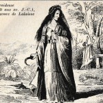 Druidesse recoltant le Gui sacré, avec une serpe d'or Druidesse 3