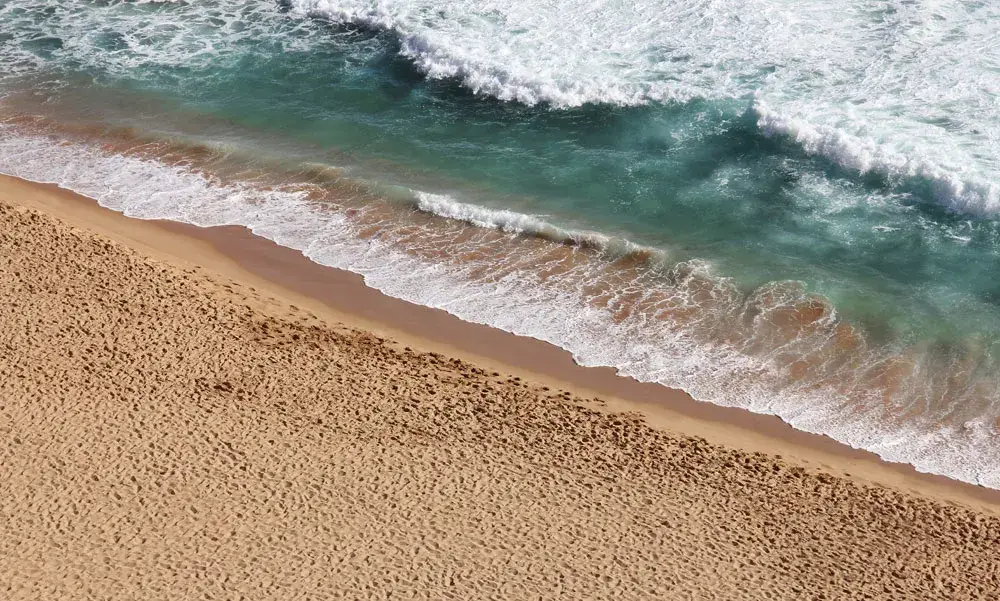 Plage de Bretagne vue du ciel